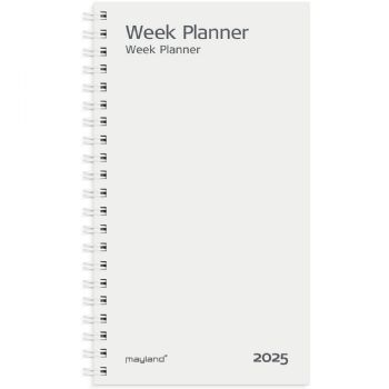 Mayland 2025 25088500 week planner refill 17x9,5cm hvid