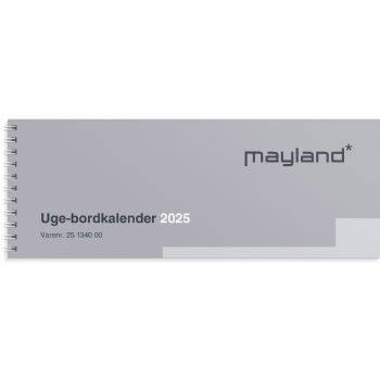 Mayland 2025 25134000 uge-bordkalender 9,7x26cm hvid