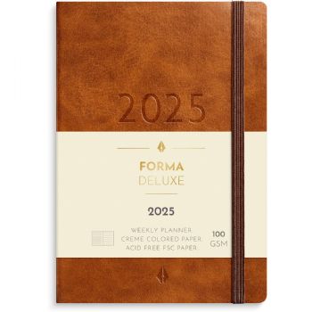 Burde 2025 25201410 Forma Deluxe ugekalender A6 brun