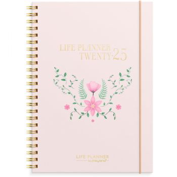 Burde 2025 25227700 life planner ugekalender 21,5x16cm lyserød