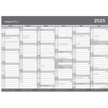 Mayland 2025 25268000 Basic kontorkalender A4 21x29,7cm grå