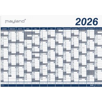 Mayland 2026 26065000 1x13mdr. kæmpekalender 70x100cm blå