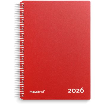 Mayland 2026 26218010 timekalender 24,2x18,5cm rød