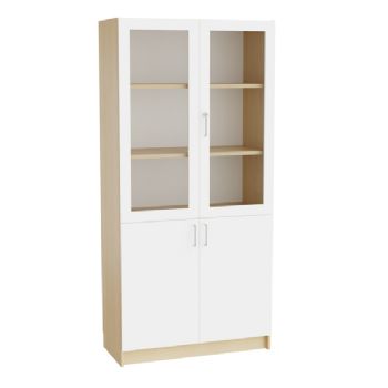 Mora Højskab kombi 2100x1000x470mm hvid laminat