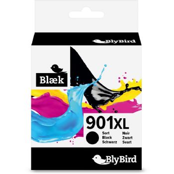 Blybird Blæk CC654AE Black HP901XL BK