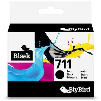 BlyBird 711 CZ133A Sort Blækpatron, 80 ml