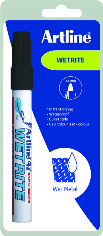 Marker Artline 47 Wetrite 1.5 sort 1-Blister