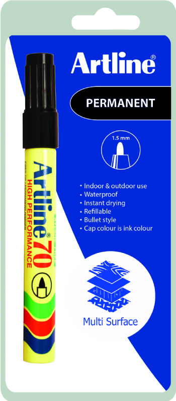 Marker Artline 70 sort 1-Blister