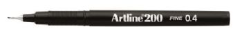 Fineliner Artline 200 Fine 0.4 sort