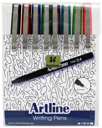 Fineliner Artline 200 Fine 0.4 8-sæt