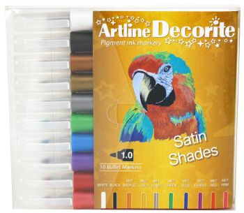 Artline Decorite bullet metallic 10-sæt