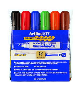 Whiteboard Marker Artline 517 6-sæt