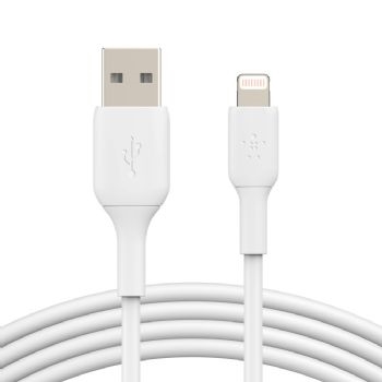 Belkin USB-A to Lightning, White (1m)