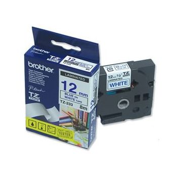 Brother TZe tape 12mmx8m blue/white