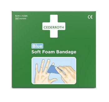 Soft Foam Bandage Blå 6cmx4,5m