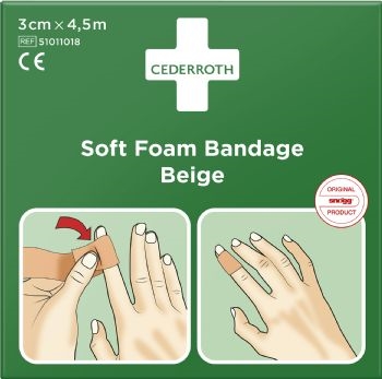 Soft Foam Bandage Beige 3cm x 4,5m