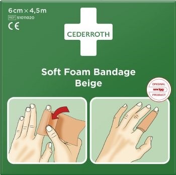 Soft Foam Bandage Beige 6cm x 4,5m