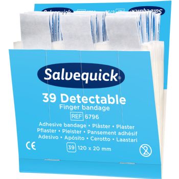 Salvequick Plaster blå ekstra lange refill