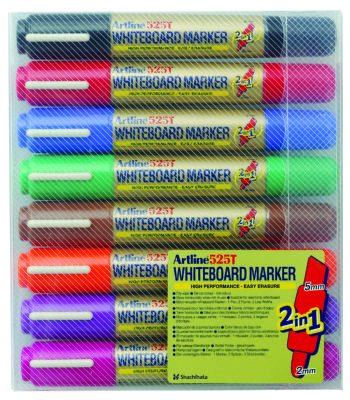 Whiteboard Marker Artline 525T 2-i-1 8-sæt