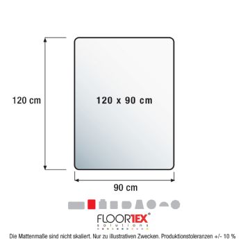 Advantage stoleunderlag PVC 90x120 cm tæppe sort