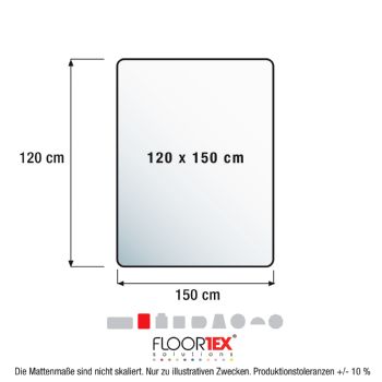 Advantage antistatisk stoleunderlag PVC 120x150 cm hårdt gul