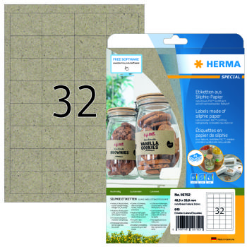 Herma etiket Silphie 48,3x33 kraftpapir (640)