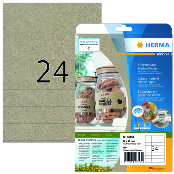 Herma etiket Silphie 70x36 kraftpapir (480)