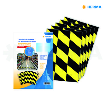 Herma etiket ""Gulv markering"" sort/gul (5)