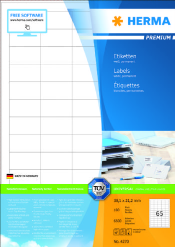 Herma etiket Premium A4 100 38,1x21,2 (6500)