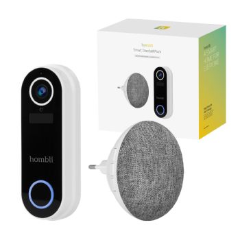 Smart Doorbell 2 Pack (Doorbell 2 + Chime 2), White