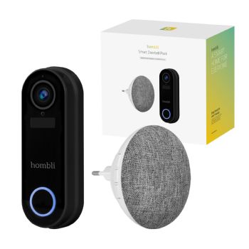 Smart Doorbell 2 Pack (Doorbell 2 + Chime 2), Black