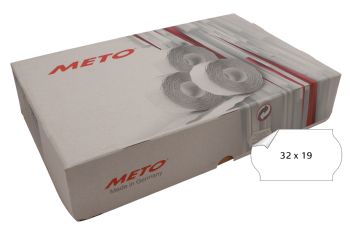 Meto etiket perm 32x19 hvid (30rl/1000)