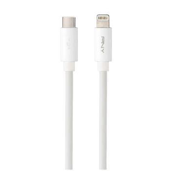 PNY USB-C to Lightning, White (3m)