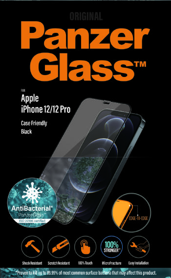 PanzerGlass iPhone 12/12 Pro (CF), Black (AB)