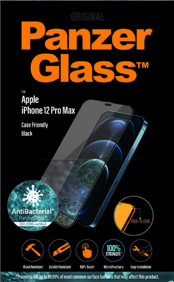 PanzerGlass iPhone 12 Pro Max (CF), Black (AB)