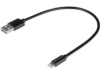 Sandberg USB-A to Lightning, Black (0.2m)