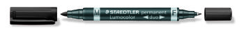 Marker Lumocolor Duo Perm 0,6-1,5mm sort