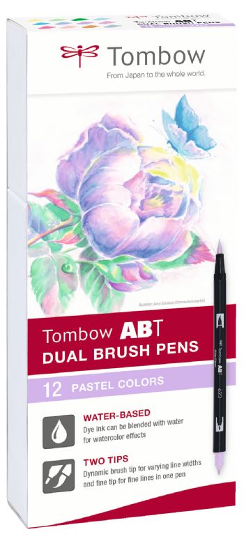 Marker Tombow ABT Dual Brush 12P-2 Pastel (12)