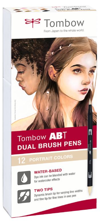 Marker Tombow ABT Dual Brush 12P-4 Portrait colours (12)