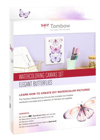 Watercoloring Canvas set Tombow Butterflies